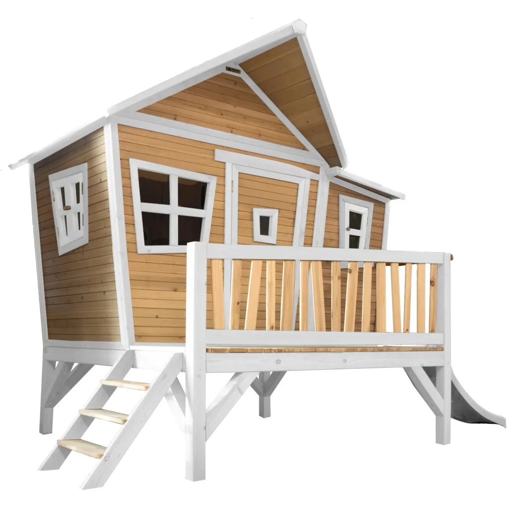 Emma Playhouse Brown/White - White Slide