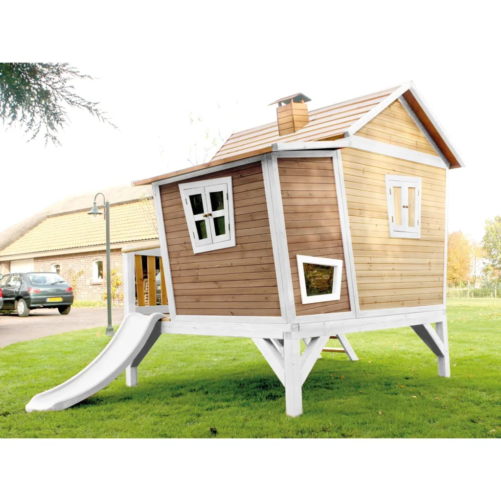 Emma Playhouse Brown/White - White Slide