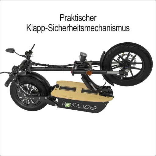 E-scooter "Revoluzzer" Safety 20 km/h including indicators and luggage case, black
