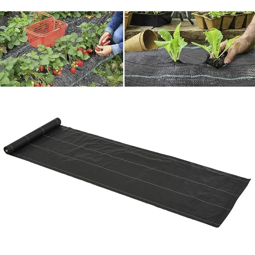 Weed fleece anti-weed fabric ribbon fabric tear-resistant ground cover 100g/m² subsoil fabric with green partition walls wa