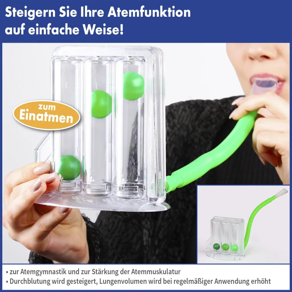 Lung trainer with 3-chamber system