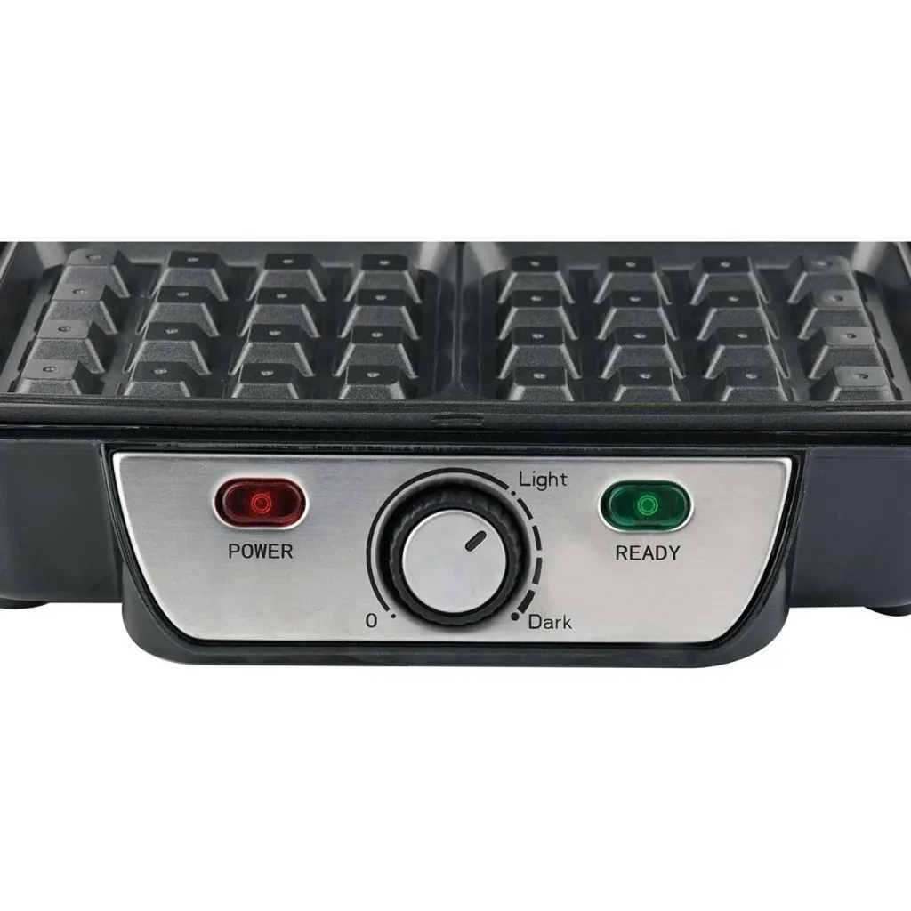 Waffle iron - 1100W - 4 waffles - non-stick coating