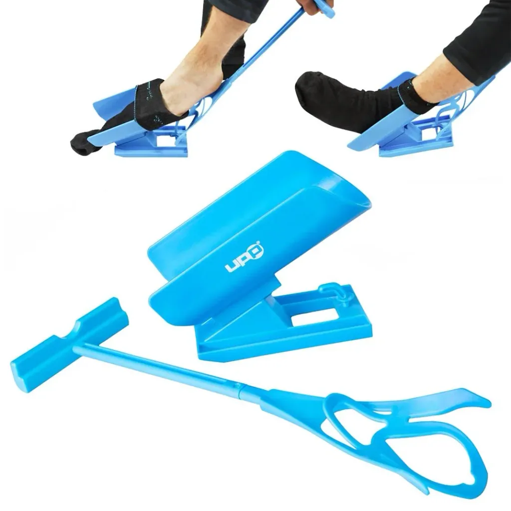 3 in 1 sock aid and shoehorn, blue