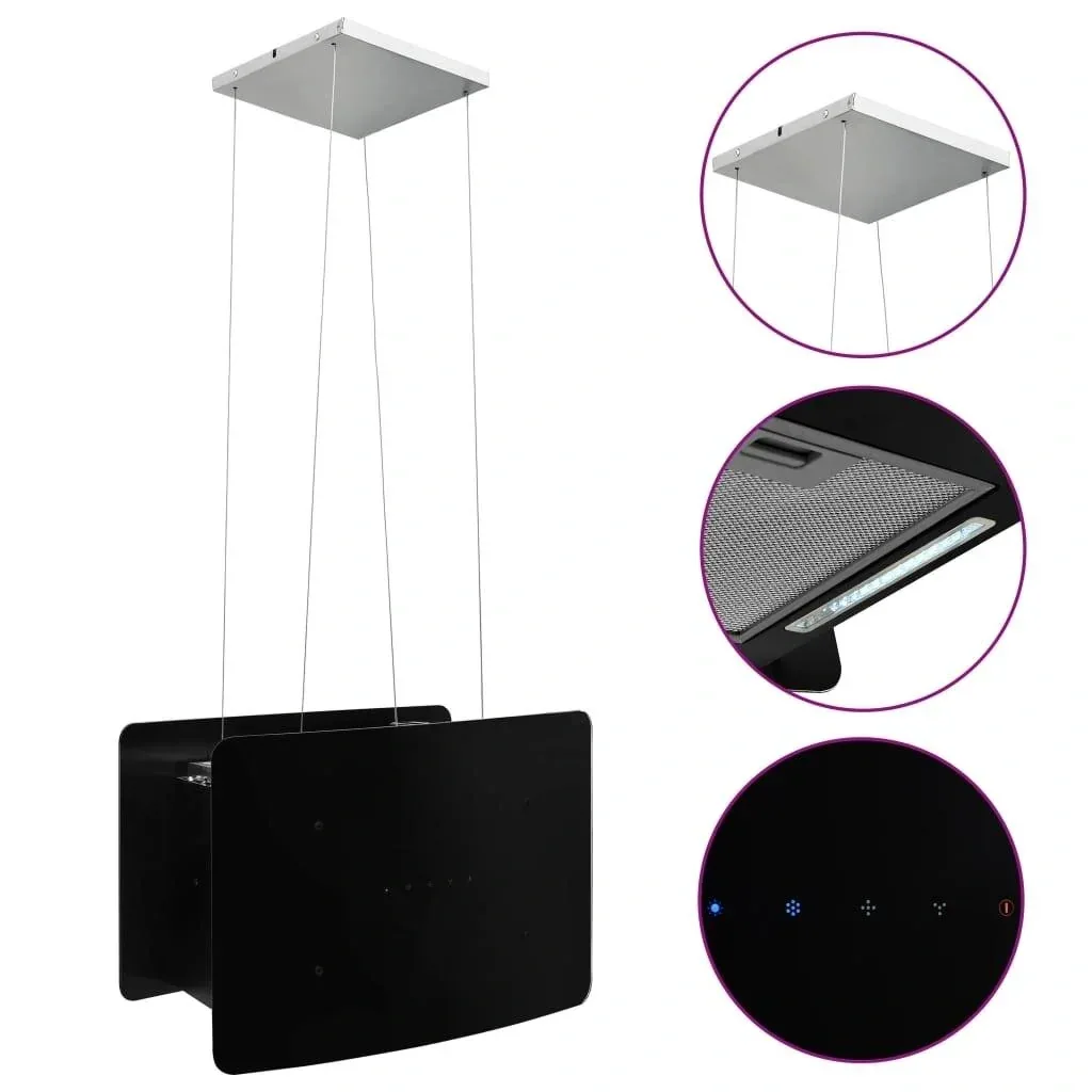 Extractor hood wall-mounted touch sensor LCD 55 cm steel
