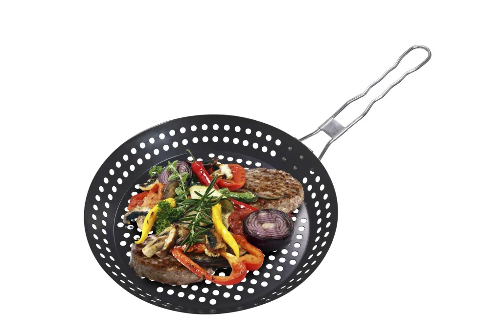 Non-stick grill and vegetable pan