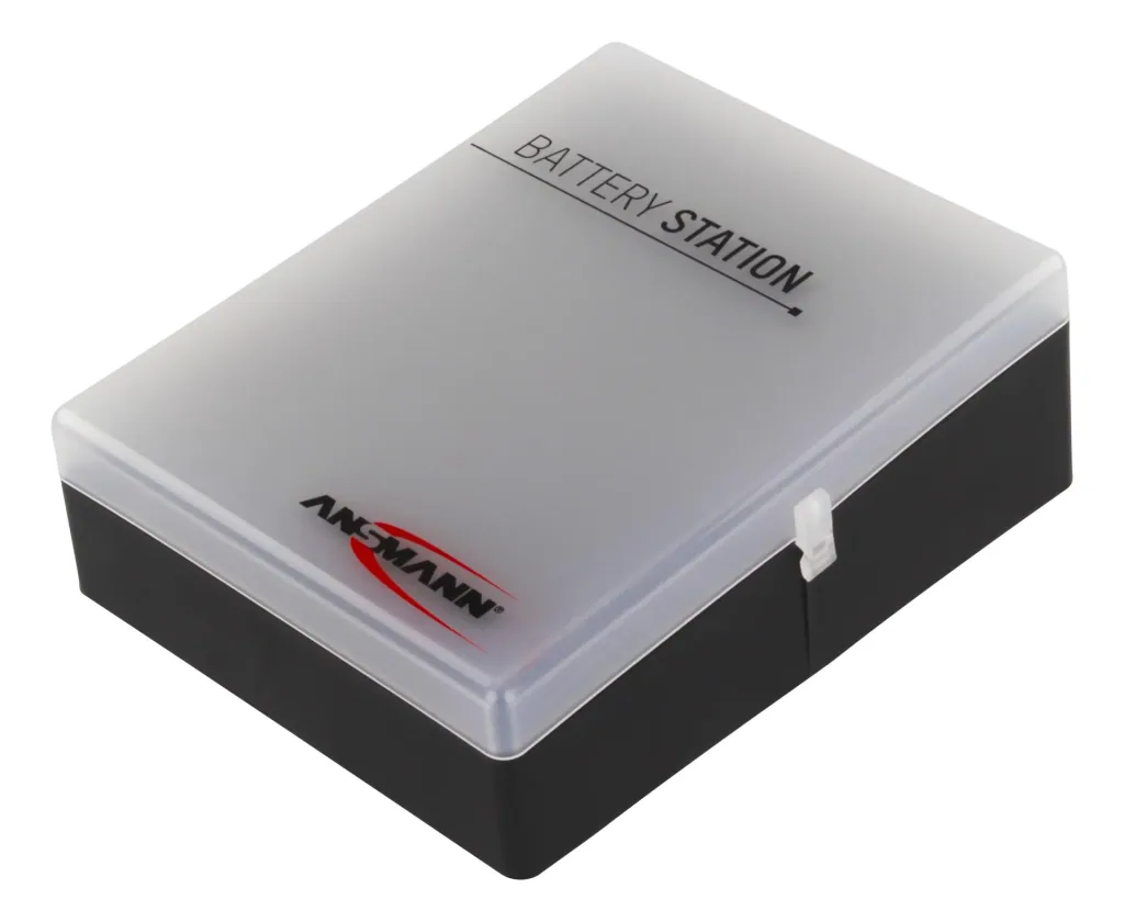 Storage box for up to 44 batteries and rechargeable batteries