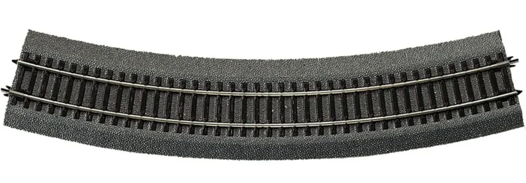 6 pieces curved track R5 with bedding, radius 542.8 mm, curve angle 30°