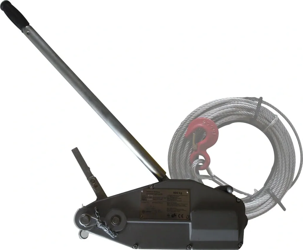 Cable puller including lever tube, without cable, payload 800 kg, cable Ø 8.3 mm
