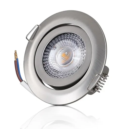 LED downlight Krog 6-piece set nickel