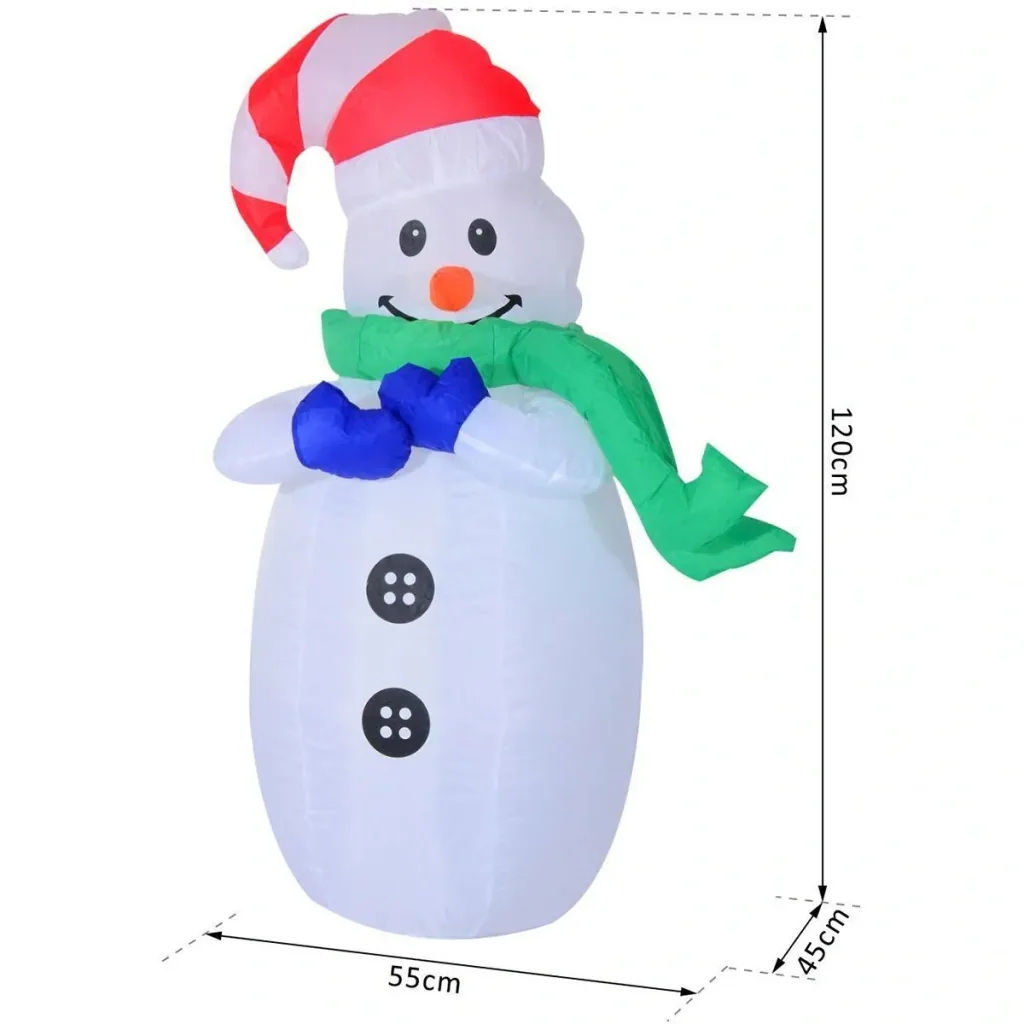 LED snowman inflatable warm white
