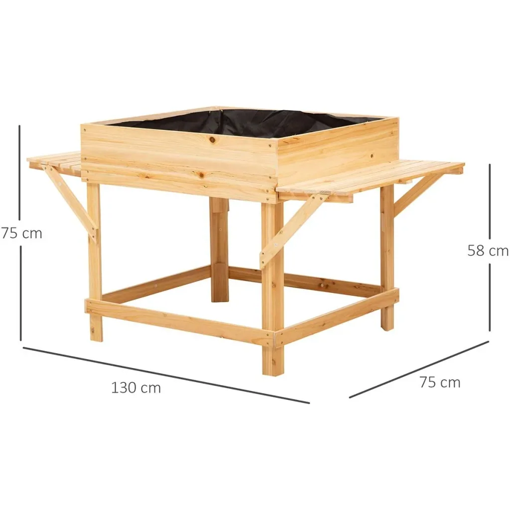 Planter with shelf natural