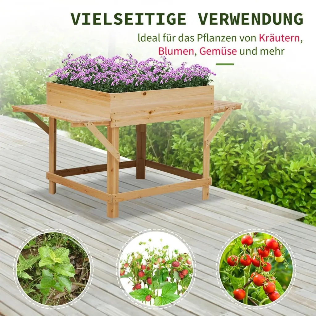 Planter with shelf natural