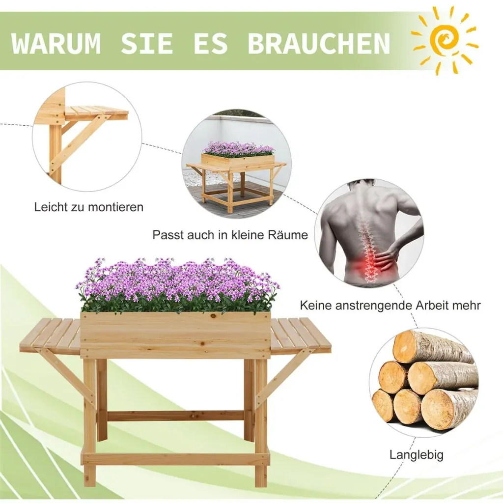Planter with shelf natural