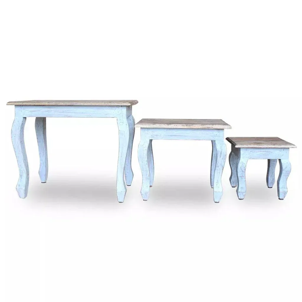 3-piece placemat made of solid recycled wood
