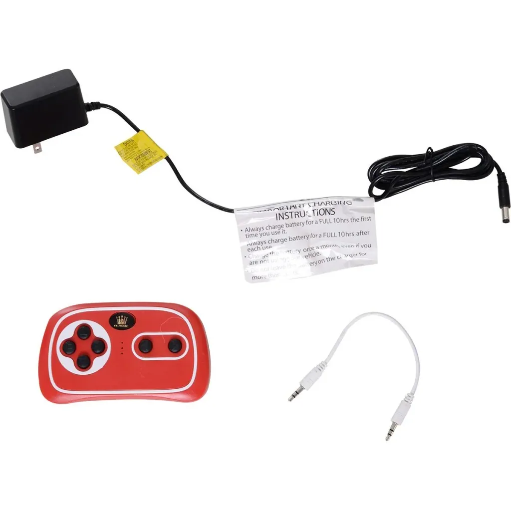 Children's police car with remote control white