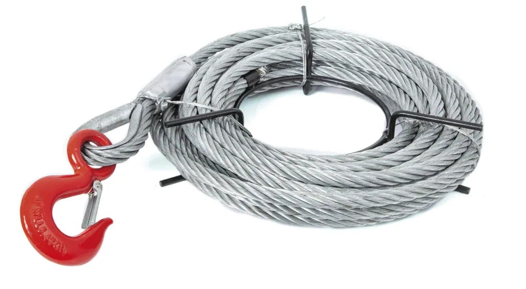 Ropemaster RM08 cable pulley, including lever tube and 20 m rope with hook