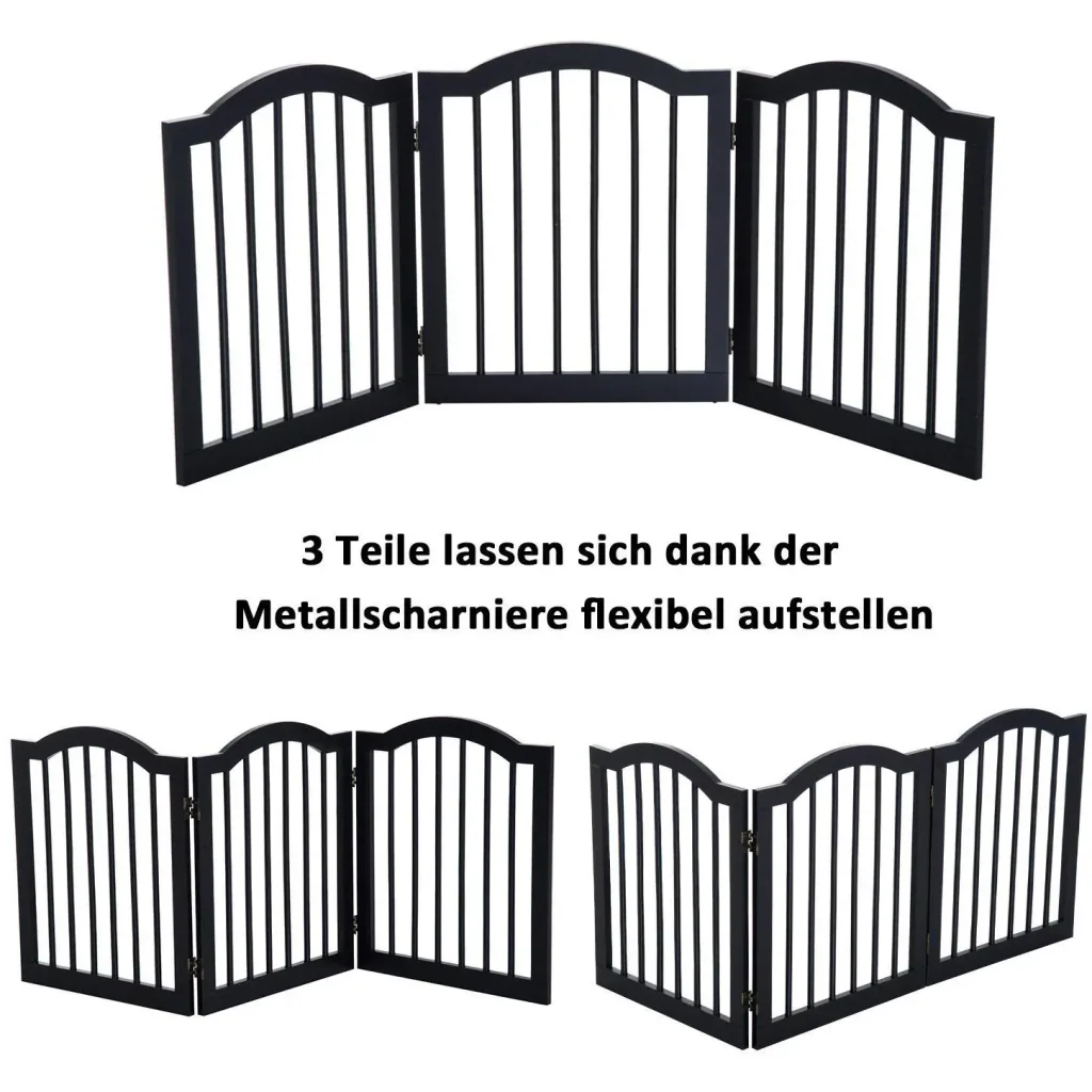Dog barrier 154.5cm foldable black