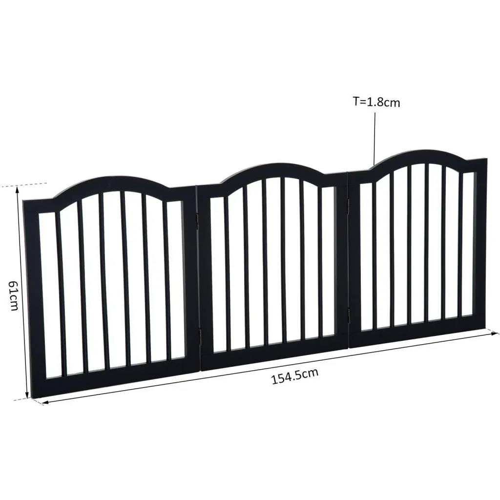 Dog barrier 154.5cm foldable black
