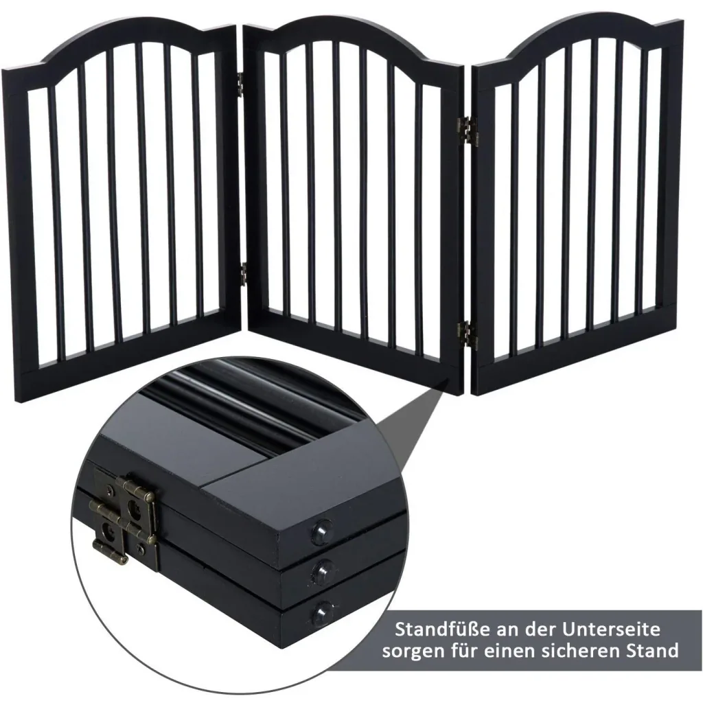 Dog barrier 154.5cm foldable black