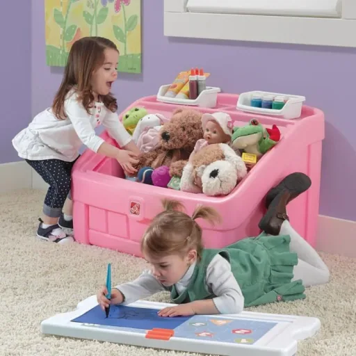 2-In-1 Toy Box & Art Member (Pink)