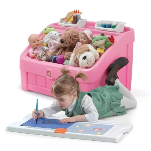 2-In-1 Toy Box & Art Member (Pink)