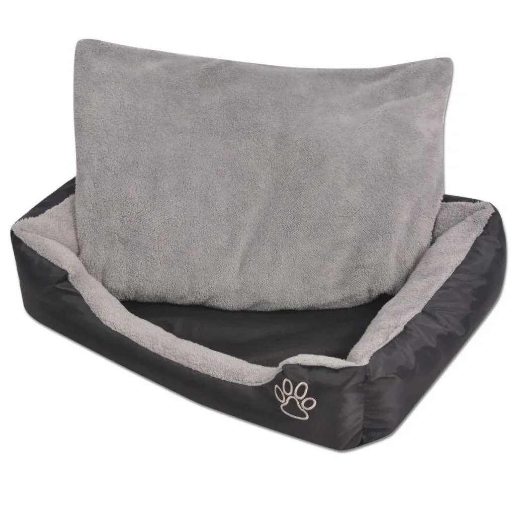Dog bed with pillow size L black