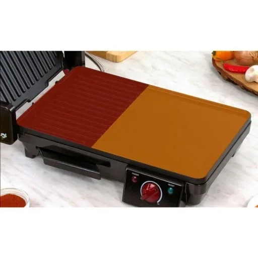 HomeVero Electric Grill - Double Surface - with Non-Stick Coating - 2000W