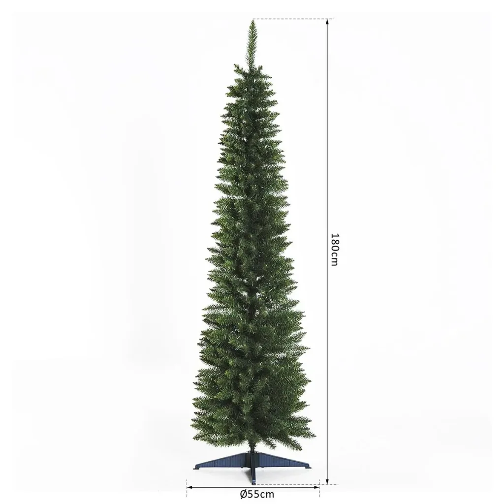 Christmas tree with plastic stand green