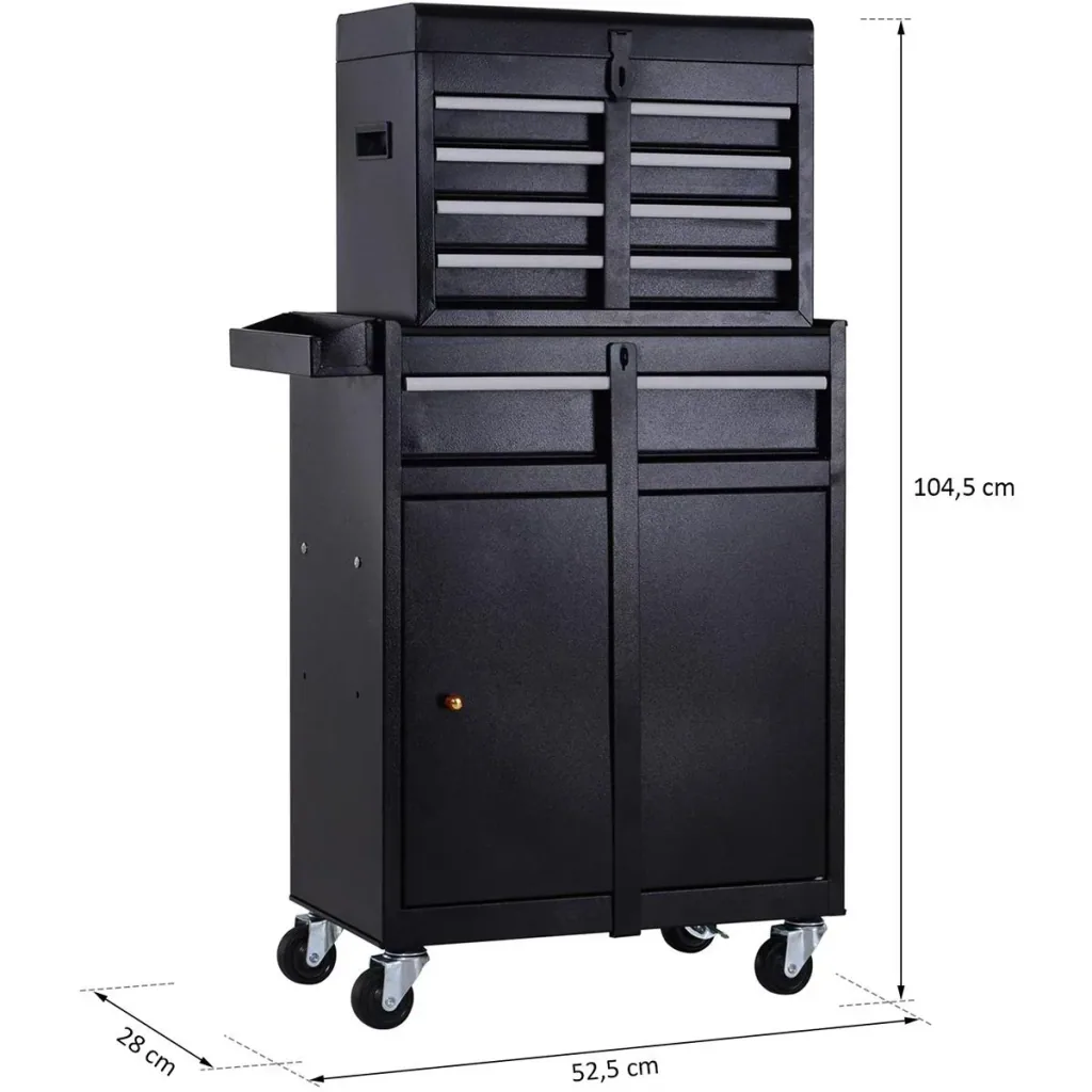 Mobile workshop trolley black