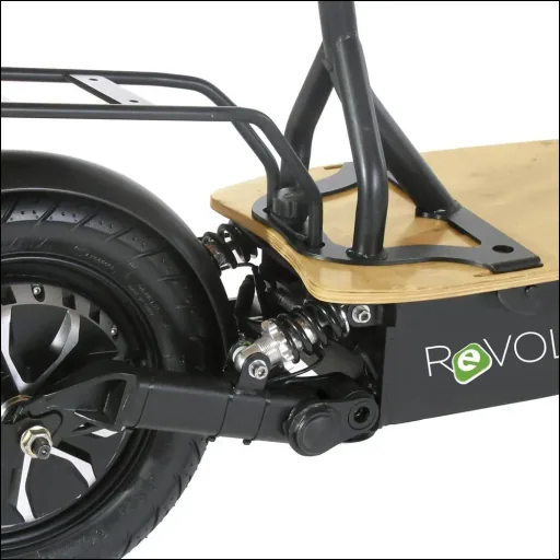 E-Scooter "Revoluzzer" Safety Plus 45 km/h including indicators, luggage case and lithium battery, black
