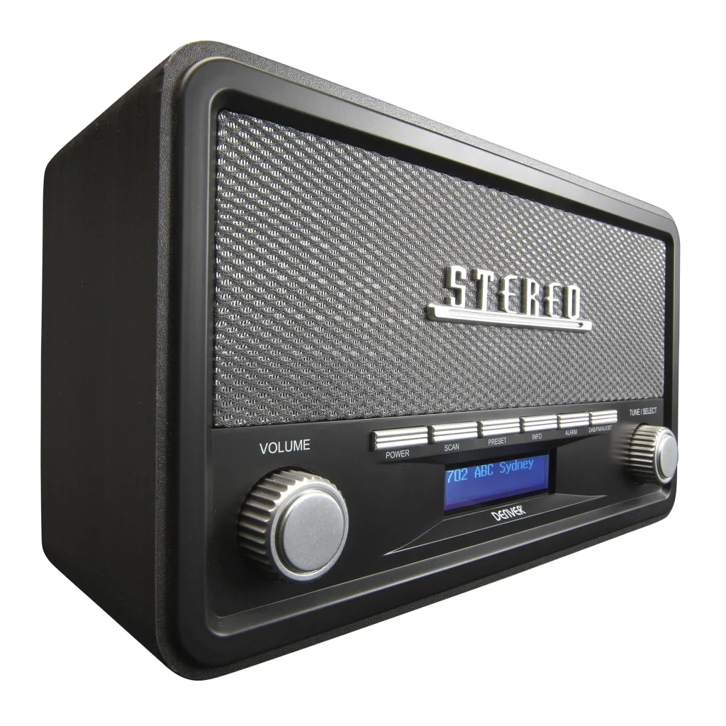 DAB+ Retro Radio with Bluetooth, Clock and Alarm