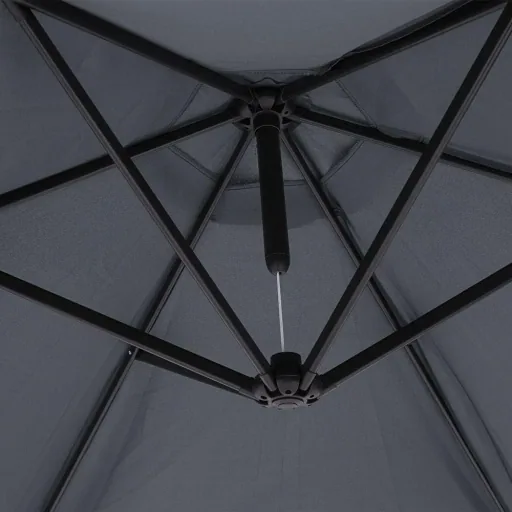 Parasol foldable aluminum Antacite with crank Ø 300 cm
