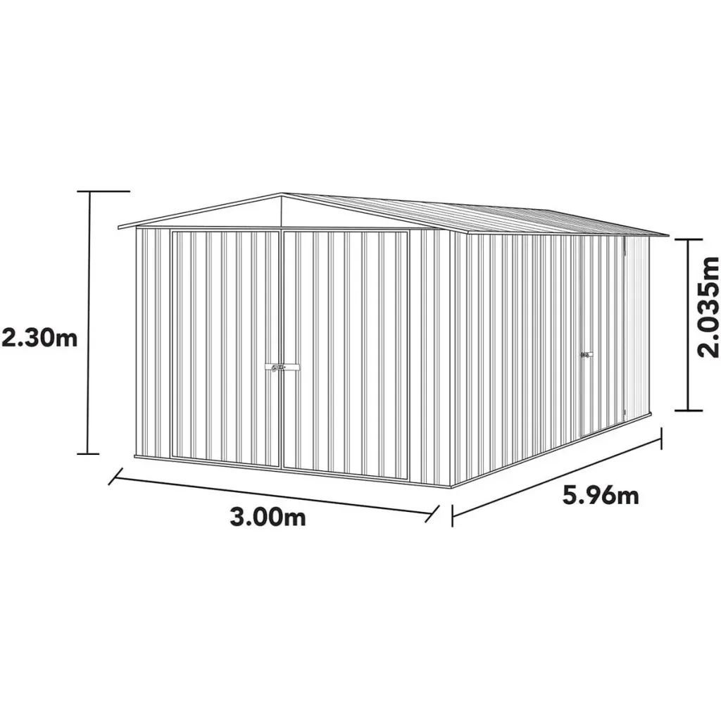 Absco Highlander WG3060HK Metallgarage - 596x300x230 cm