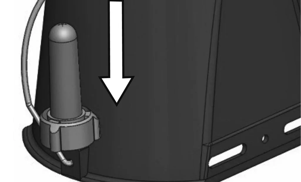 Hygiene drinking bucket with folding valve for calves
