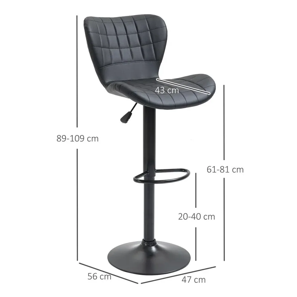 Bar stool set of 2 bar stools, counter stools, bistro stools, kitchen stools, swivel chairs with backrests for kitchen, dining room, artificial LED