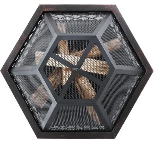 Fire basket - hexagonal
