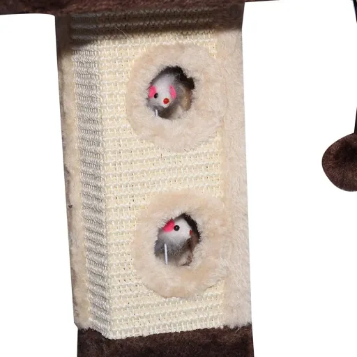 Scratching post cat tree play tree with ball and roller mice L35 x W35 x H60.5 cm