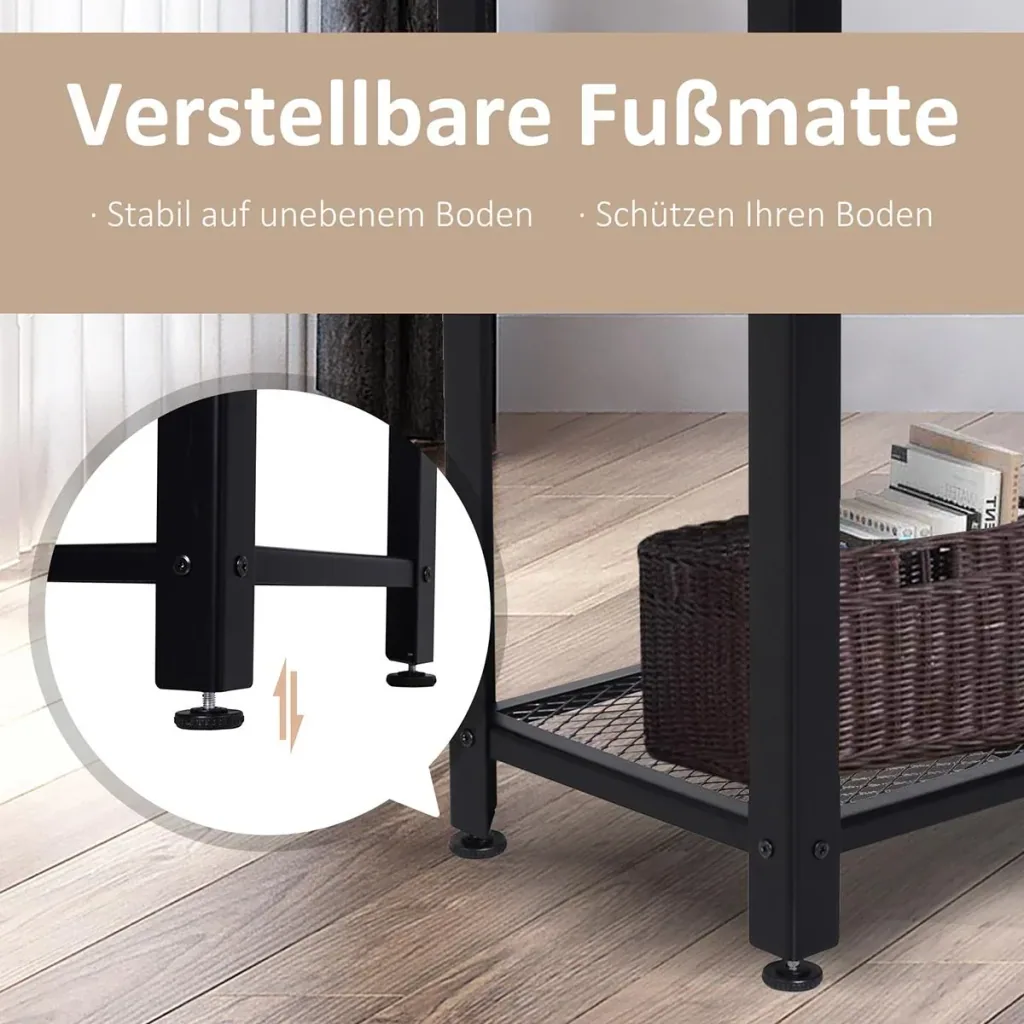 Console table with grid shelf brown/black