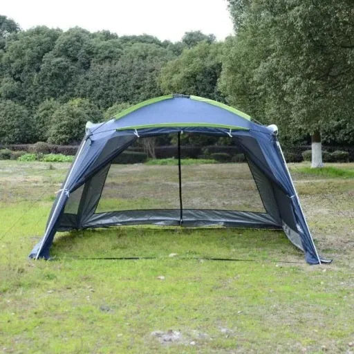 Camping tent dome tent for 5-8 people dark blue