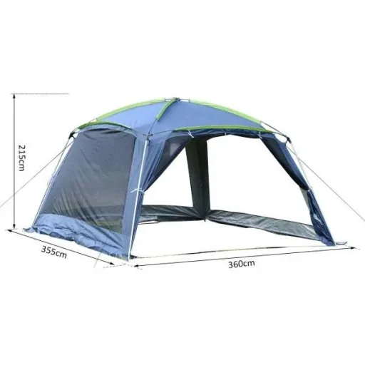 Camping tent dome tent for 5-8 people dark blue