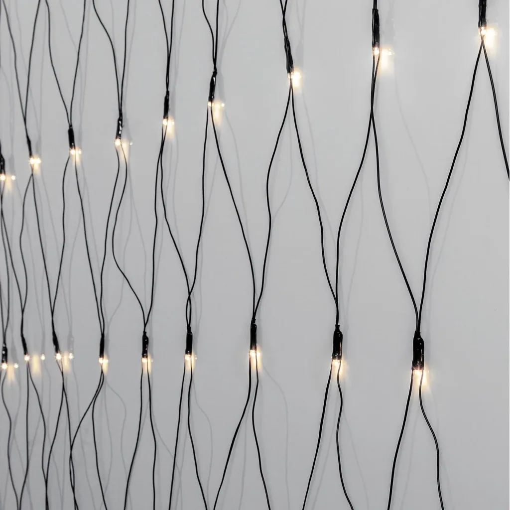 LED light net 3x3 meters, 200 cold white LEDs