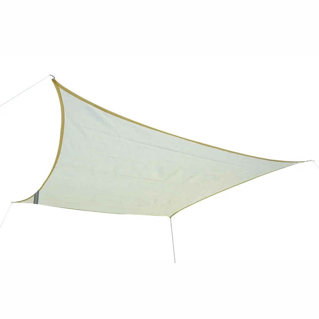 Sun sail (3x3m cream) square HDPE - breathable