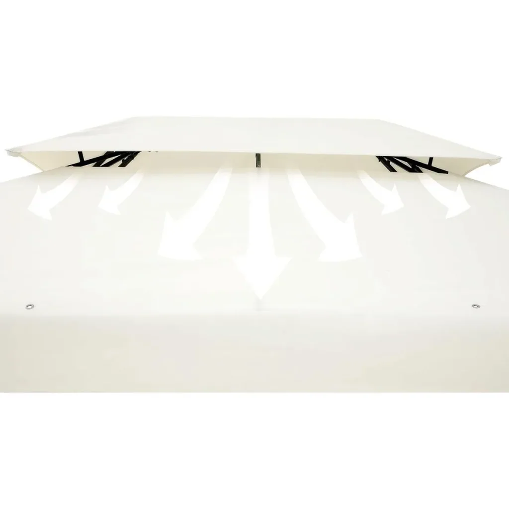 Pavillon/Gartenpavillon XXL - 3 x 4 x 2,6m - creme