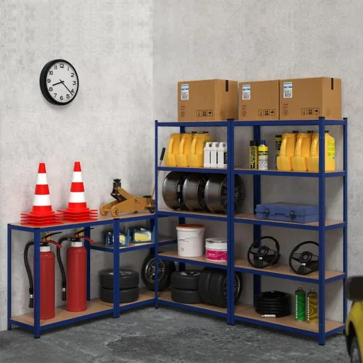 Metal storage rack with