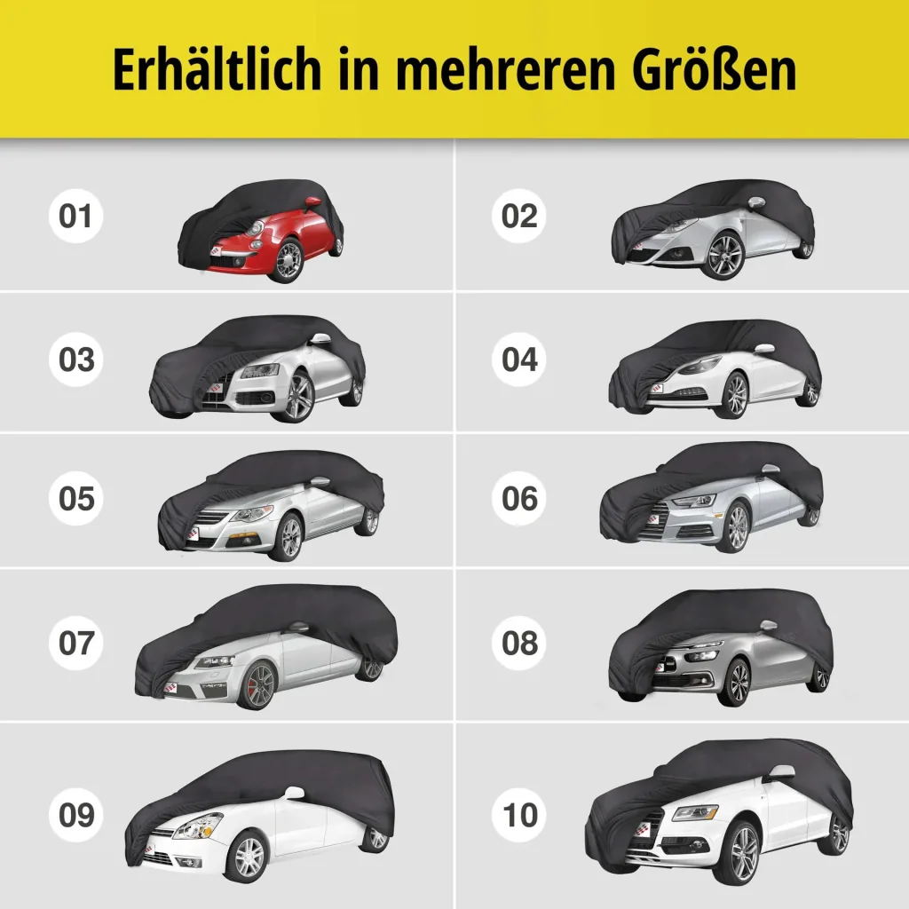Car cover indoor soft - size 7 - 461x520x170cm - PES - elastane