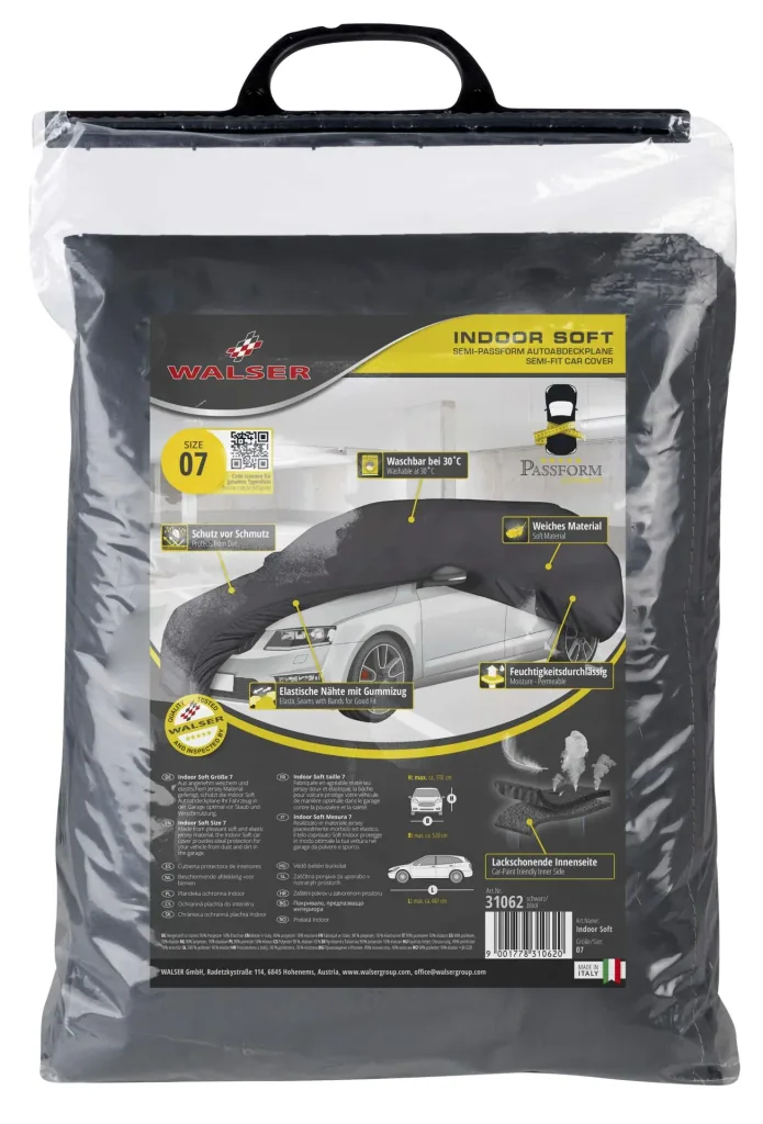 Car cover indoor soft - size 7 - 461x520x170cm - PES - elastane