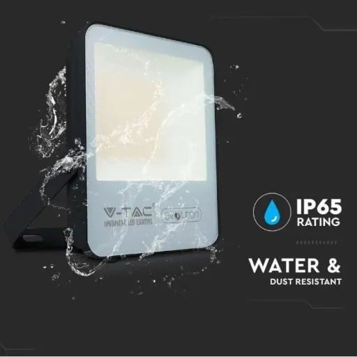VT-30185 LED Floodlight - 30 W - 4720 Lm - 6400K - Black - Extra Efficient
