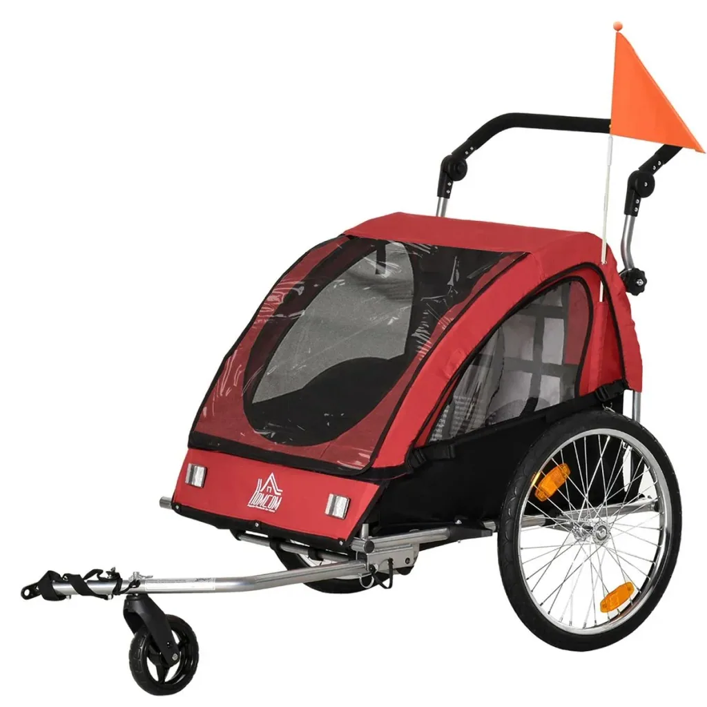2 in 1 children's trailer colorful colors stroller bicycle trailer