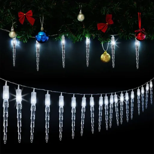Icicle Christmas lights - festive lights - 80 LEDs - 13 m - bright white