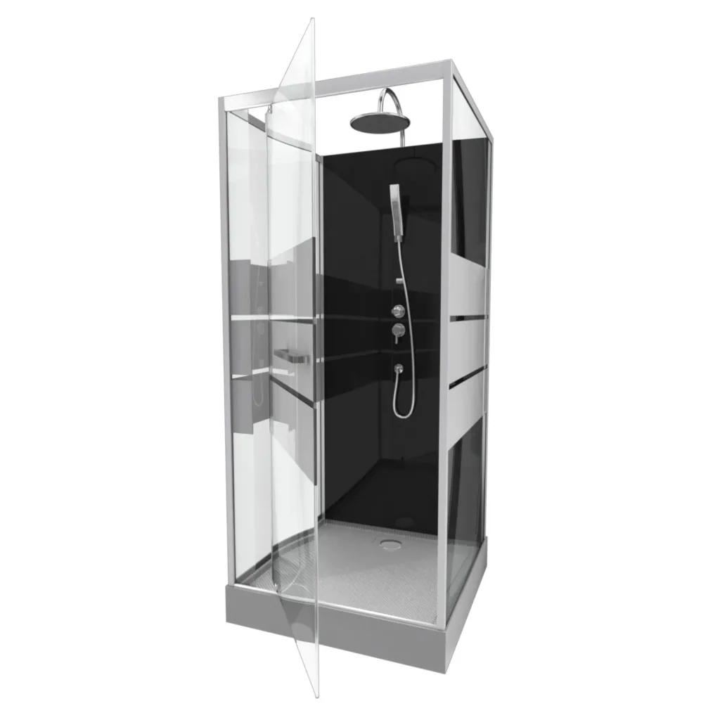 Complete shower prefabricated shower 90 x 90 x 225 cm
